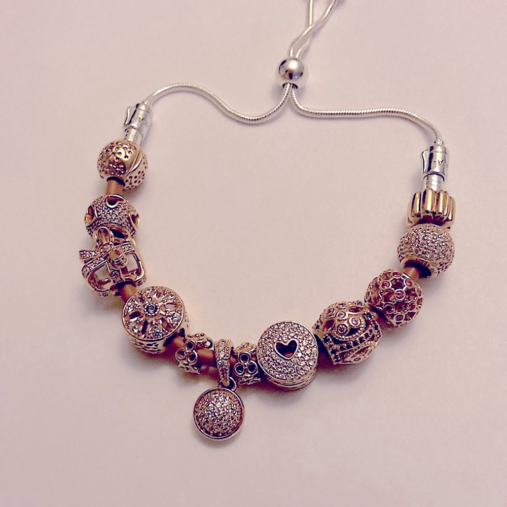 Authentic Pandora 14k gold charms